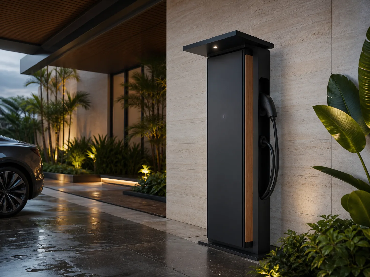 EV Charging Station architectural render