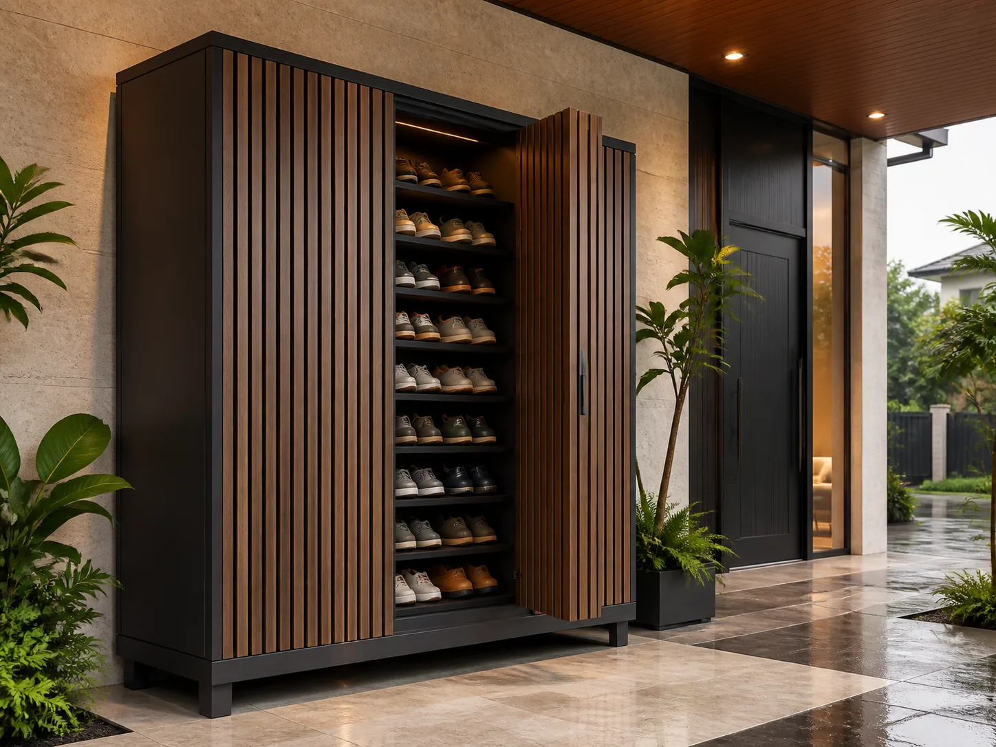 Oversized Shoe Rack architectural render