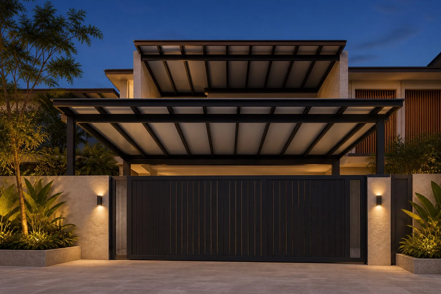 Aluminium Composite Panel Awning architectural render 3 of 4