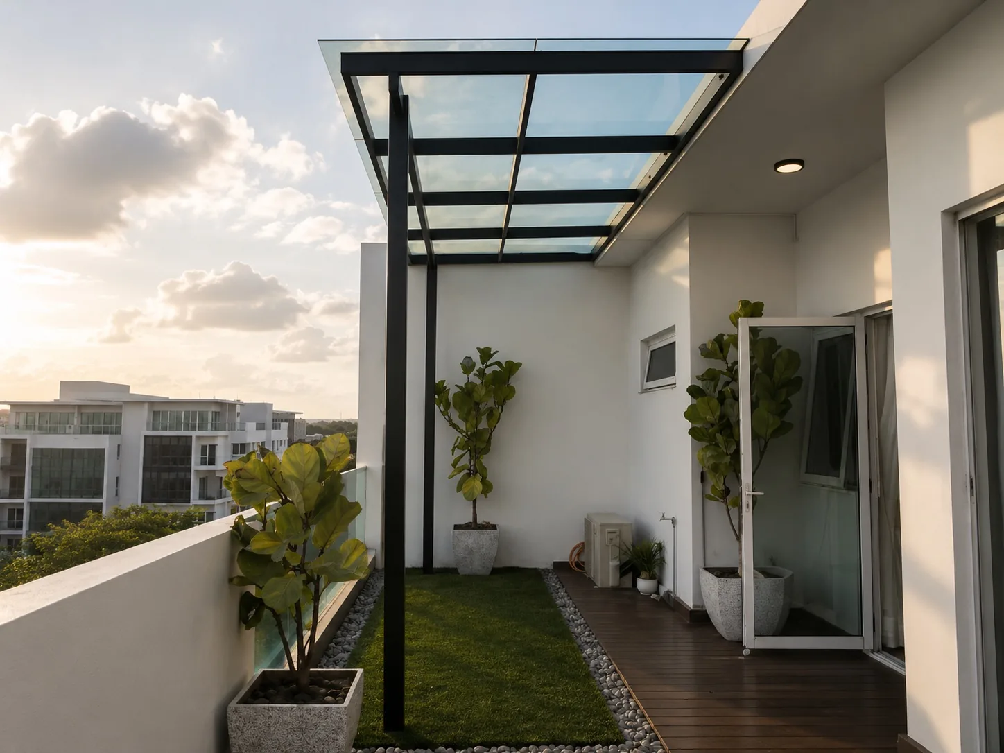 Skylight Glass Awning architectural render 3 of 4