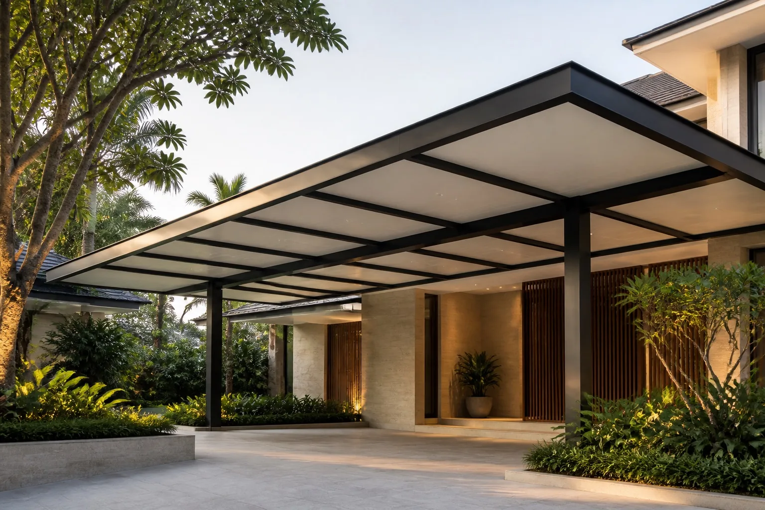 PU Metal Deck Awning architectural render 1 of 3