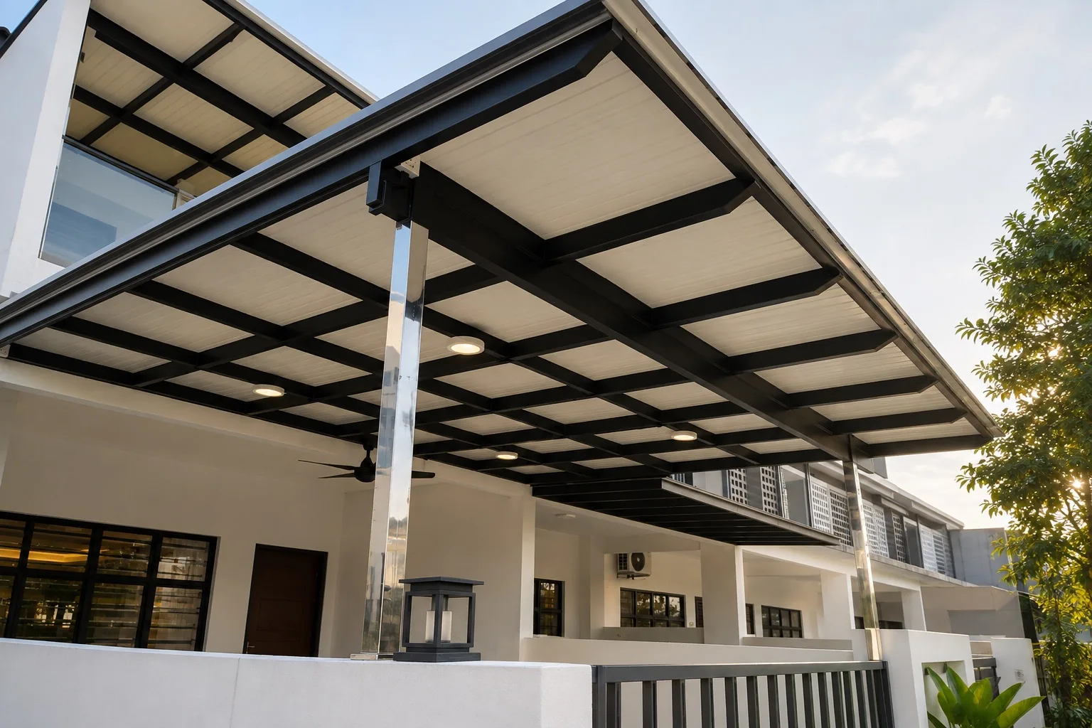 PU Metal Deck Awning architectural render 2 of 3